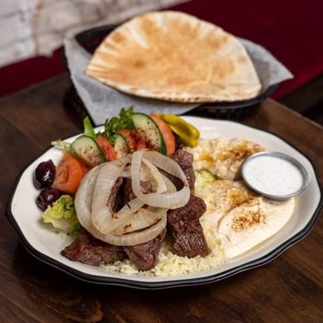 Lamb Kebab Platter.