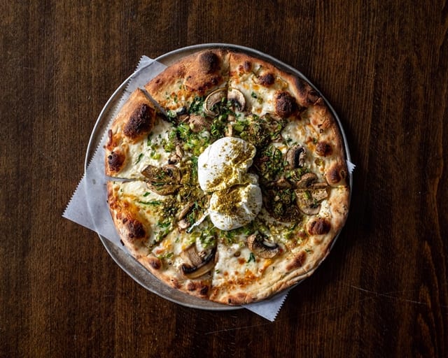 Brunch Grilled Breakfast Pizza.
