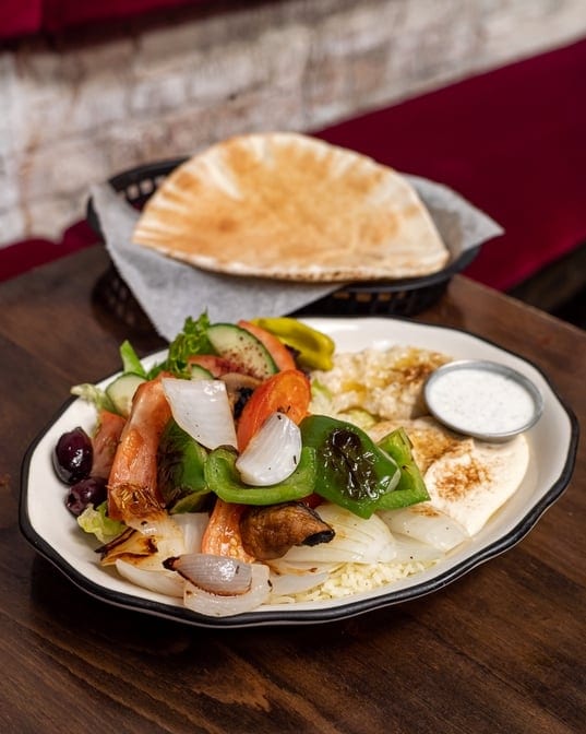 Vegetable Kebab Platter.