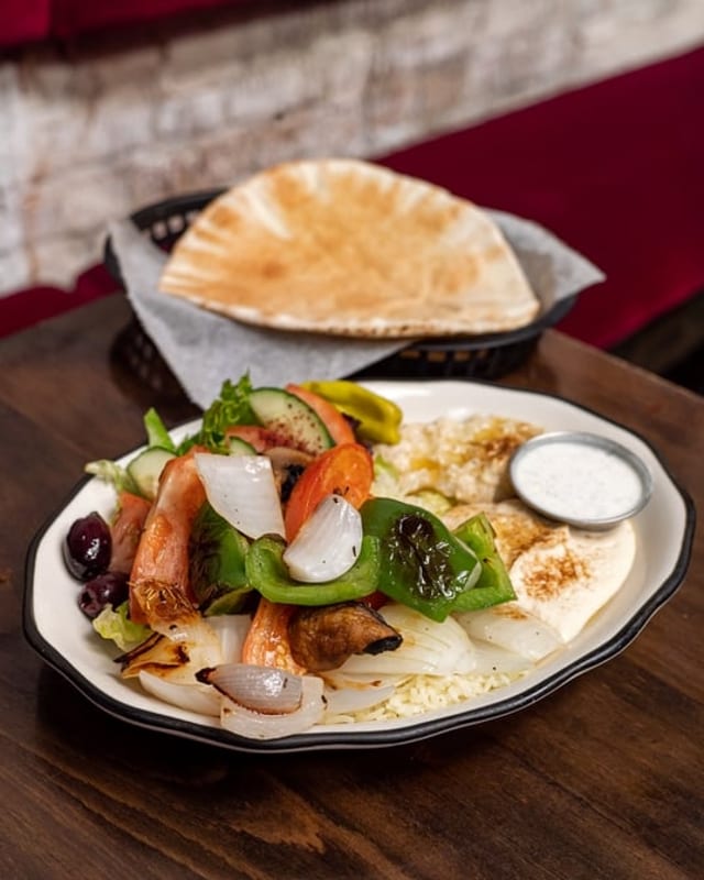 Vegetable Kebab Platter.