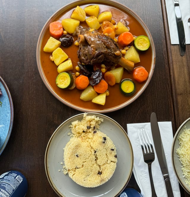 Lamb shank tajine.