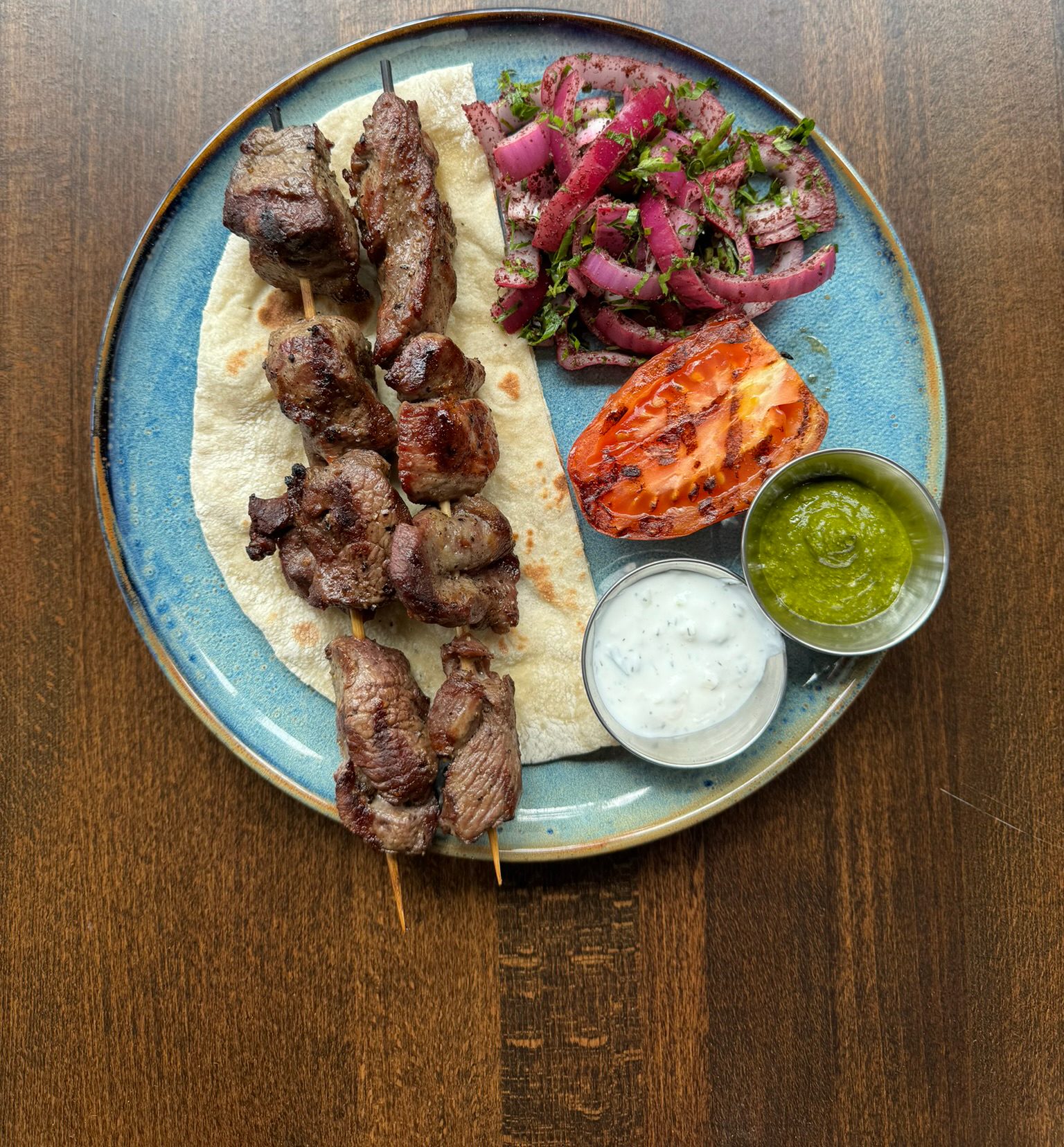 Lamb Kebab Platter.