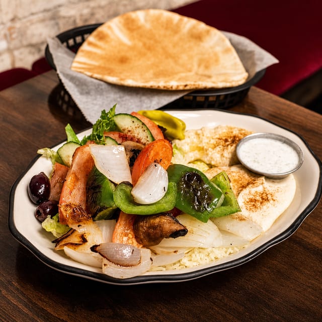 Vegetable Kebab Platter.