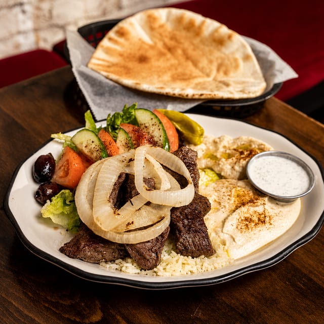 Lamb Kebab Platter.