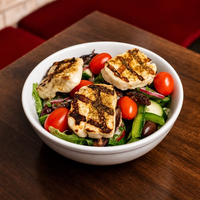 Grilled Halloumi Salad.