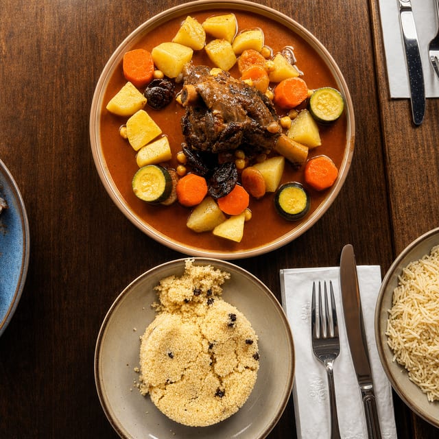 Lamb shank tajine.