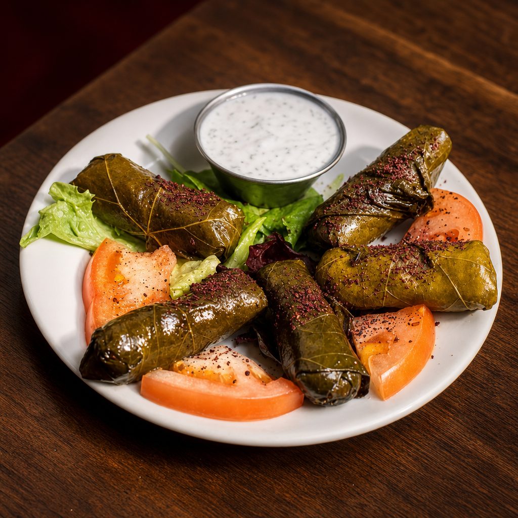 Stuffed Grape Leaves.