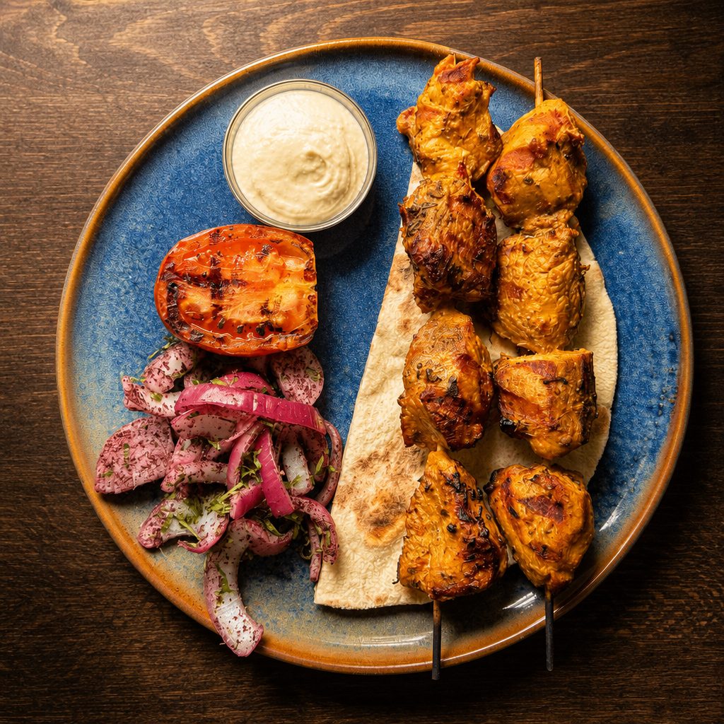 Chicken Kebab Platter.