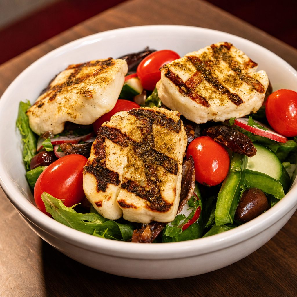 Grilled Halloumi Salad.